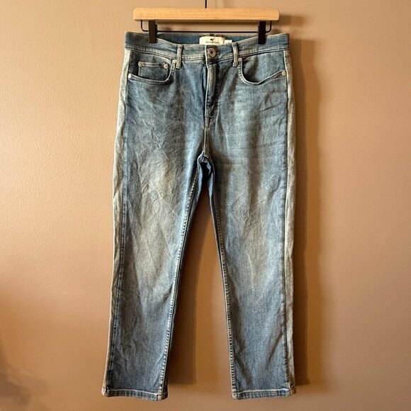 Women's 30 Vineyard Vines Denim Jeans Two Tone Side Stripe Straight Leg - Picture 2 of 7
